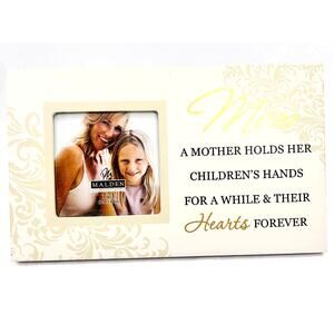 Malden MOM Frame "A Mother holds her children's hands" Holds 3x3 Photo